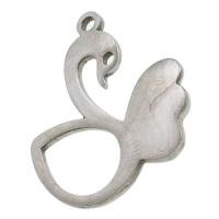 Stainless Steel Animal Pendants, Swan, original color, 25x20x1mm, Sold By PC