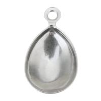 Stainless Steel Pendants, DIY, original color, 11x19x3.5mm,10x14mm, Hole:Approx 2mm, Sold By PC