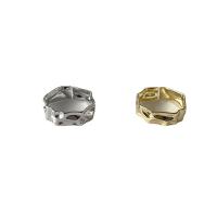 cobre Cuff Ring Finger, banhado, Ajustável & para mulher & superfície irregular, Mais cores pare escolha, vendido por PC