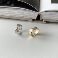 cobre Cuff Ring Finger, cromado de cor dourada, Ajustável & para mulher, Mais cores pare escolha, vendido por PC
