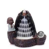 Backflow Incense Burner, Resin, plated, for home and office & durable, 150x112x108mm, Sold By PC