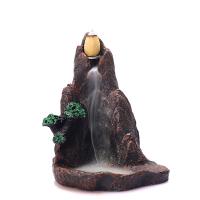 Backflow Incense Burner, Resin, plated, for home and office & durable, 117x132mm, Sold By PC