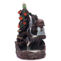 Backflow Incense Burner, Resin, plated, for home and office & durable, 102x160mm, Sold By PC