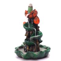 Backflow Incense Burner, Resin, plated, for home and office & durable, 105x155mm, Sold By PC