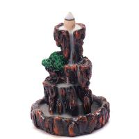 Backflow Incense Burner, Resin, plated, for home and office & durable, 95x155mm, Sold By PC