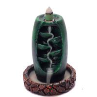 Backflow Incense Burner, Porcelain, plated, for home and office & durable, 92x145mm, Sold By PC