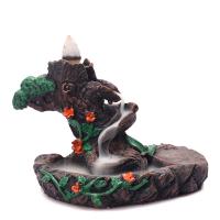 Backflow Incense Burner, Resin, plated, for home and office & durable, 144x90mm, Sold By PC