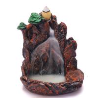 Backflow Incense Burner, Resin, plated, for home and office & durable, 112x121mm, Sold By PC