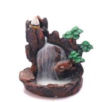 Backflow Incense Burner, Resin, plated, for home and office & durable, 114x104mm, Sold By PC
