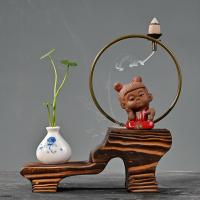Backflow Incense Burner, Porcelain, plated, for home and office & durable & different styles for choice, more colors for choice, 188x50x198mm, Sold By PC