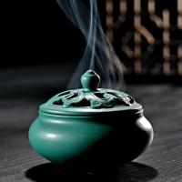 Traditional Ceramic Inserted Burner Incense Seat, Porcelain, plated, for home and office & durable, more colors for choice, 74x97x80mm, Sold By PC