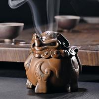 Traditional Ceramic Inserted Burner Incense Seat, Porcelain, plated, for home and office & durable, 64x110x110mm, Sold By PC
