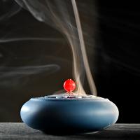 Porcelain Incense Burner, plated, for home and office, 110x57x75mm, Sold By PC