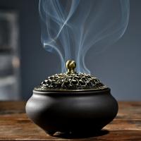 Porcelain Incense Burner, plated, for home and office & durable, more colors for choice, 100x70x75mm, Sold By PC