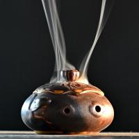 Porcelain Incense Burner, plated, for home and office & durable, more colors for choice, 110x80x70mm, Sold By PC