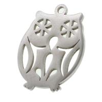 Stainless Steel Animal Pendants, Owl, original color, 22x14x1mm, Sold By PC