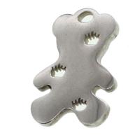 Stainless Steel Animal Pendants, Bear, original color, 26x17x1mm, Sold By PC