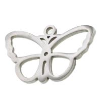 Stainless Steel Animal Pendants, Butterfly, original color, 23x31x1mm, Sold By PC