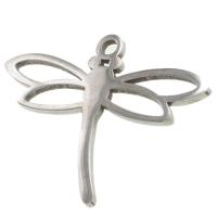 Stainless Steel Animal Pendants, Dragonfly, original color, 19x20x1mm, Sold By PC