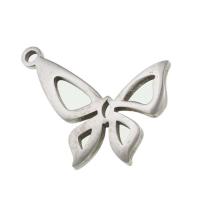 Stainless Steel Animal Pendants, Butterfly, original color, 22x28x1mm, Sold By PC