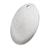 Stainless Steel Tag Charm Oval original color Sold By PC