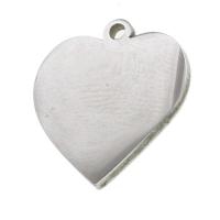 Stainless Steel Heart Pendants, original color, 25x14x2mm, Sold By PC