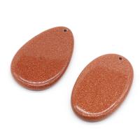 Natural Goldstone Pendants, DIY, reddish orange, 35x55mm, Sold By PC