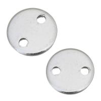 Stainless Steel Connector, Round, DIY, original color, 8x1mm, Hole:Approx 1mm, Sold By PC