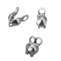 Stainless Steel Bead Tips, DIY, original color, 2.5x4.5x3.5mm, Hole:Approx 1mm, Sold By PC