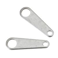 Stainless Steel Zipper Head Finding, DIY, original color, 12x3x0.5mm, Hole:Approx 1,2.5mm, Sold By PC