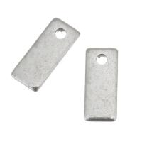 Stainless Steel Pendants, Rectangle, DIY, original color, 3x7x0.5mm, Hole:Approx 1mm, Sold By PC