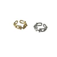 Brass Cuff Finger Ring, plated, Adjustable & for woman & hollow, more colors for choice, Sold By PC