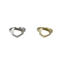 metal Anillo de dedo Cuff, chapado, Ajustable & para mujer & hueco, más colores para la opción, Vendido por UD