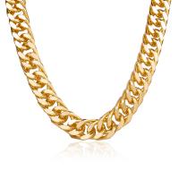 Tibetan Style Chain Necklace, with 1.97inch extender chain, gold color plated, Unisex & curb chain, nickel, lead & cadmium free, Length:4.92 Inch, Sold By PC