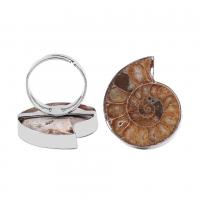 Shell Finger Rings Zinc Alloy with Trumpet Shell platinum color plated for woman nickel lead & cadmium free Sold By PC