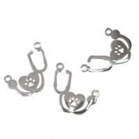 Stainless Steel Connector, Stethoscope, more colors for choice, 12x18x1mm, 10PCs/Bag, Sold By Bag