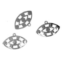 Stainless Steel Pendants, Eye, more colors for choice, 17x11x1mm, 10PCs/Bag, Sold By Bag