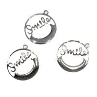 Stainless Steel Pendants, Round, more colors for choice, 20x18x1mm, 10PCs/Bag, Sold By Bag