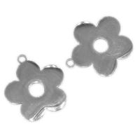 Stainless Steel Flower Pendant, more colors for choice, 20x17x1mm, 10PCs/Bag, Sold By Bag