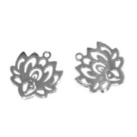 Stainless Steel Flower Pendant, Lotus, more colors for choice, 17x16x1mm, 10PCs/Bag, Sold By Bag