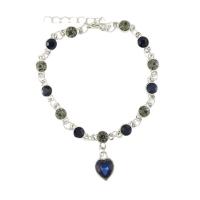 Bracelet en alliage de zinc, avec cristal, Placage, pour femme, couleurs mélangées, 11x10mm, Longueur:17 cm, Vendu par PC
