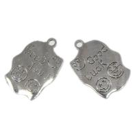Stainless Steel Pendants, more colors for choice, 17x11x1mm, 10PCs/Bag, Sold By Bag
