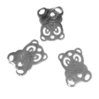Bijoux pendentifs en acier inoxydable , panda, plus de couleurs à choisir, 15x10x1mm, 10PC/sac, Vendu par sac
