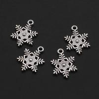 Tibetan Style Christmas Pendants, Snowflake, original color, 18mm, 1000PCs/Bag, Sold By Bag
