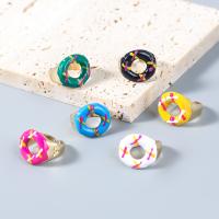 Zinc Alloy Cuff fingerring, Donut, mode smykker & for kvinde & emalje, flere farver til valg, Solgt af PC