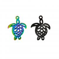 Stainless Steel Animal Pendants Turtle plated fashion jewelry & Unisex & hollow nickel lead & cadmium free Sold By PC