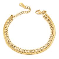 Titanium Steel Bracelet & Bangle, with 1.18inch extender chain, plated, twist oval chain & for woman, more colors for choice, 4mm, 2mm, Sold Per Approx 6.3 Inch Strand