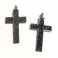 Stainless Steel Cross Pendants micro pave cubic zirconia Approx 5.03mm Sold By PC