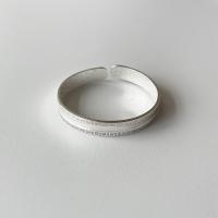 Латунь браслет-манжеты, плакирован серебром, Регулируемый & Женский, продается PC