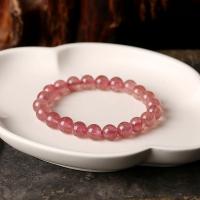 Bracelets quartz, Strawberry Quartz, fait à la main & pour femme, Vendu par 5.51-6.69 pouce brin